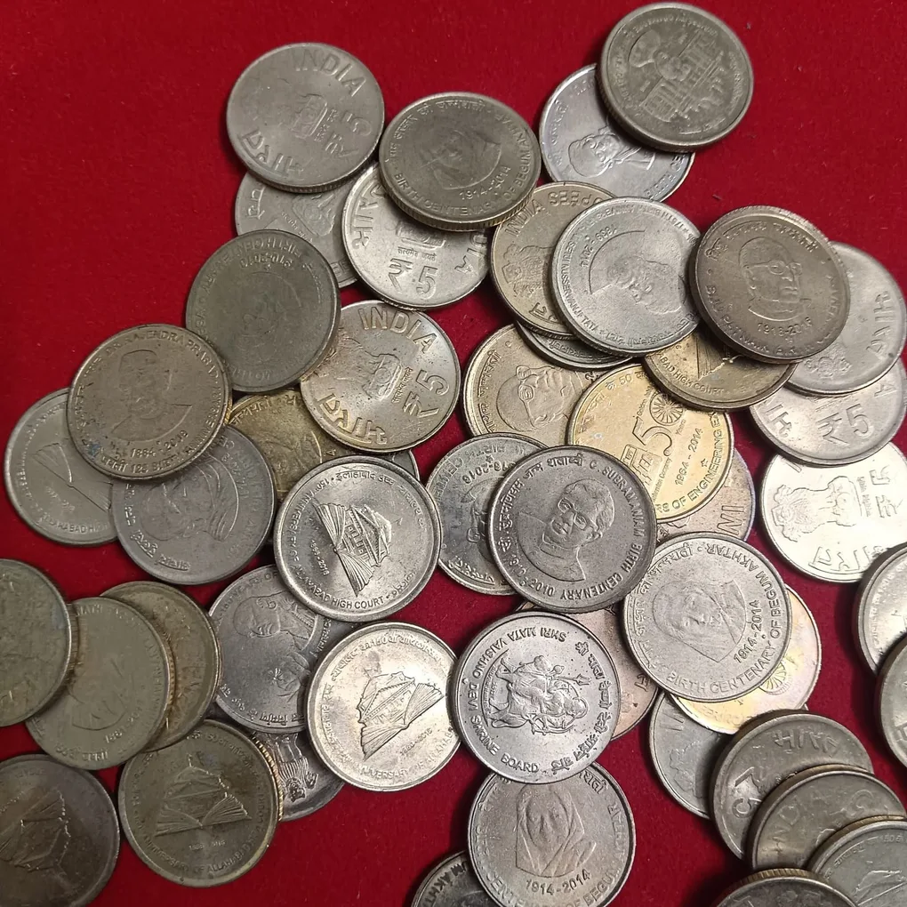 Five Rs Scare Coins Commemorative 54 Pcs Given Unc Condition