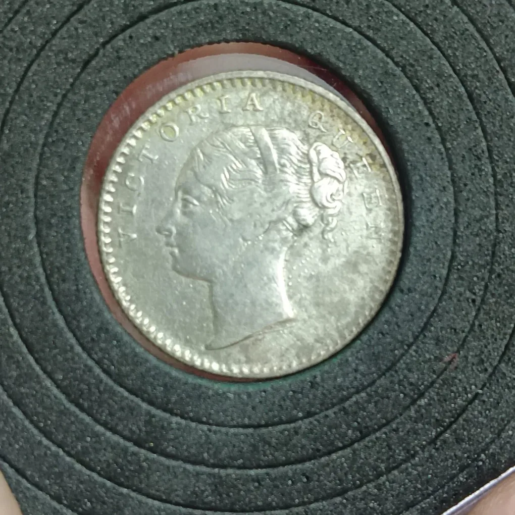 Rare Rare East India Coin Queen Victoria Silver Coin 1/4 Rupees Continuous Legend 1840 Year Bombay Mint Good Condition British Coin