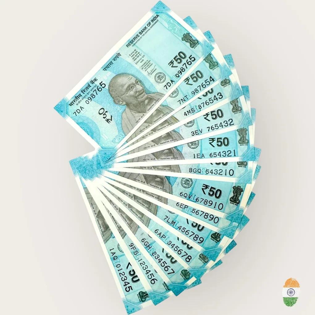 Rs 50 Running Number Complete Set 012345 to 543210 Total 13 note set Gem Unc Unique and Rare