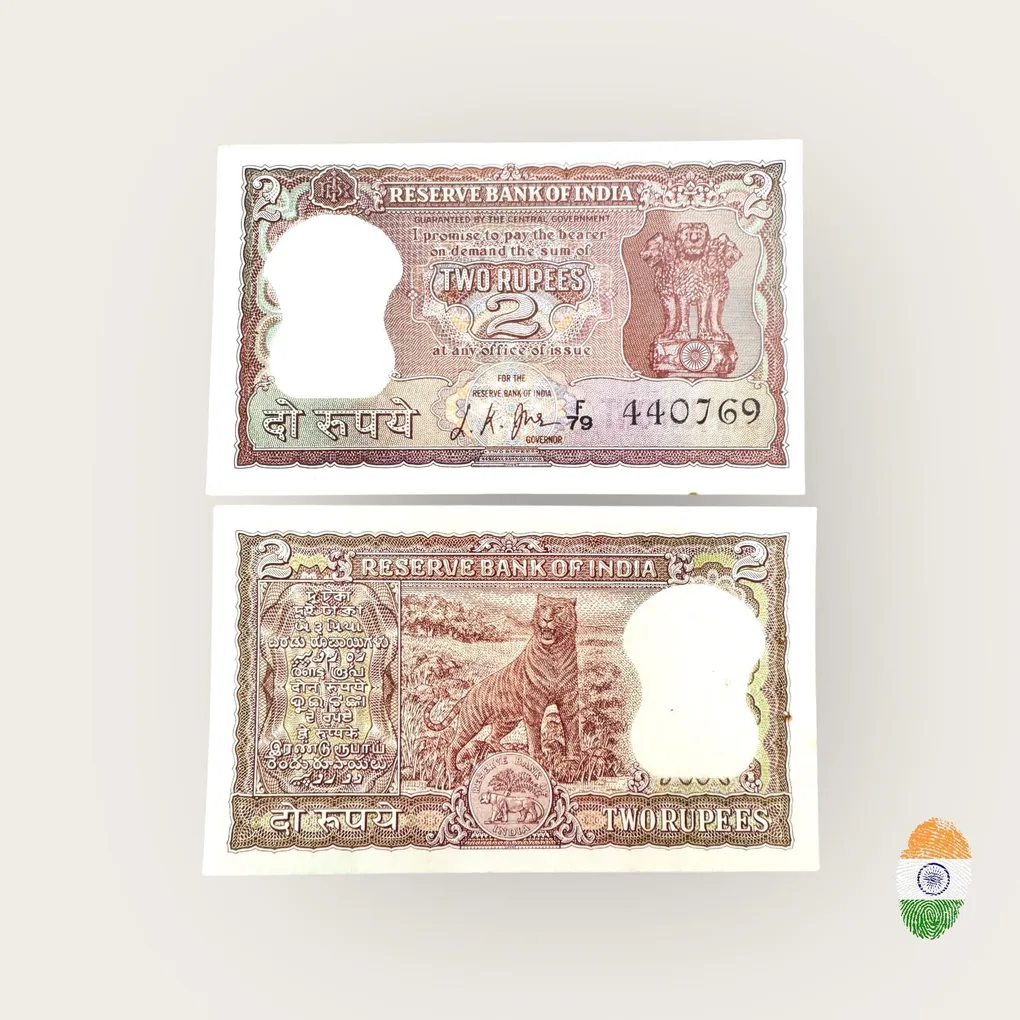 B8 Rs 2 Diamond Issue Signed By L K Jha UNC Unique and Rare