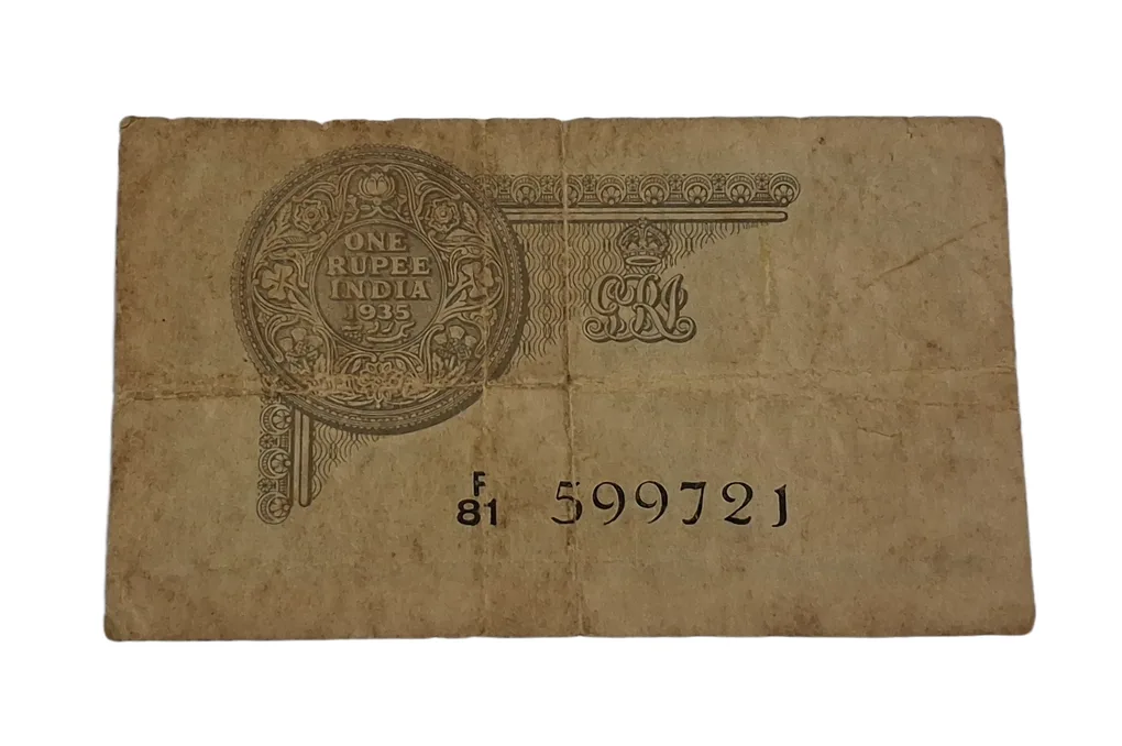 British India One Rupee Year 1935 Sign J.W Kelly King George-V **Rare** Collectable Grade.