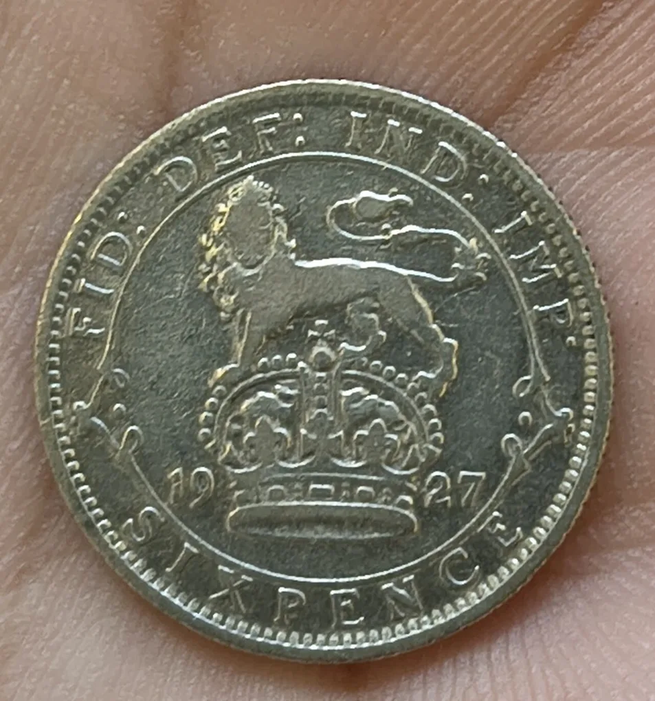 United Kingdom 6 Pence - George V rare silver coin # A-416
