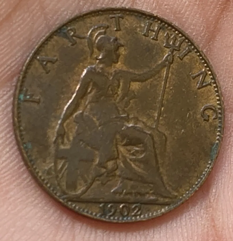 United Kingdom 1 Farthing 1902 - Edward VII rare coin #A-421