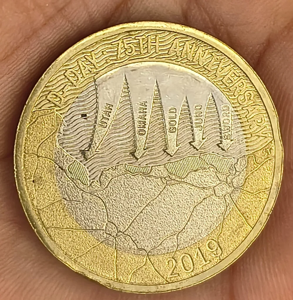 United Kingdom 2 Pounds - Elizabeth 2019 II D-Day Anniversary; Gold Proof Rare Coin #A- 423