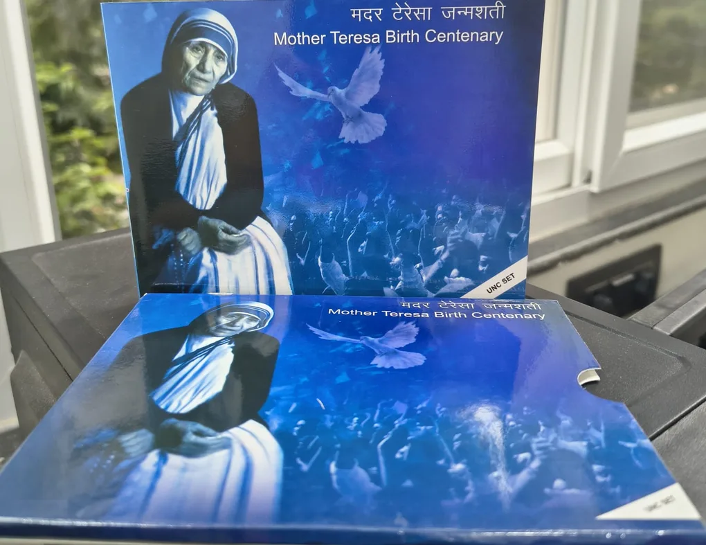 Mother Teresa Birth Centenary 1910-2010 Rare 2 Coins ( UNC Set ) Kolkata Mint