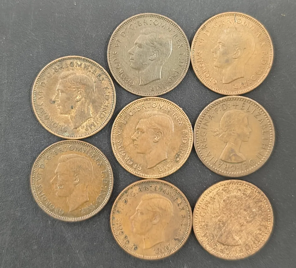 England 1 Farthing George Six ( Birds ) 8 Diffrant Dates # A-434