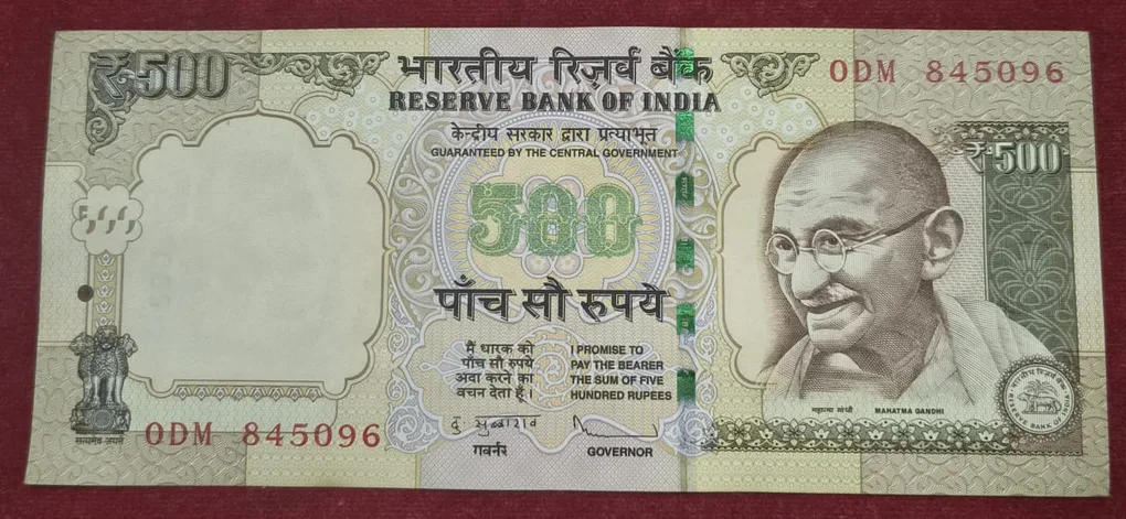 500 Rupees ( Plain Insert 2012 ) Governor D.Subbarao Top Condition Rare Note