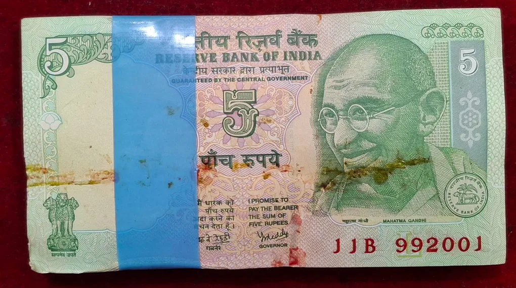 5 Rupees Gandhi Governor Y.b.reddy Rare Serial Packet