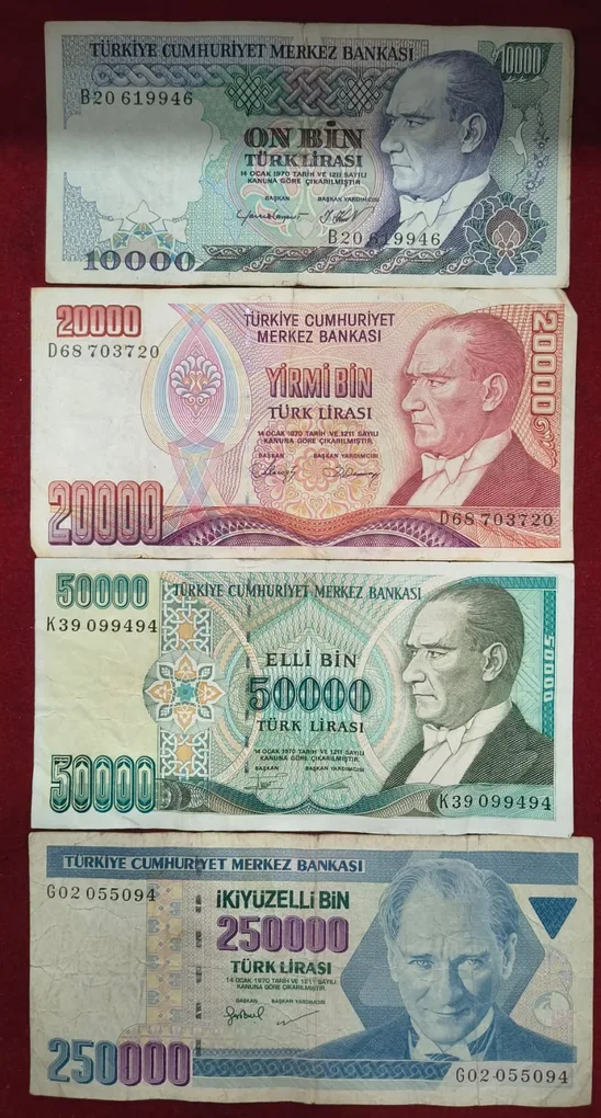 16 Different Turkey All Different Denomination Rare Set