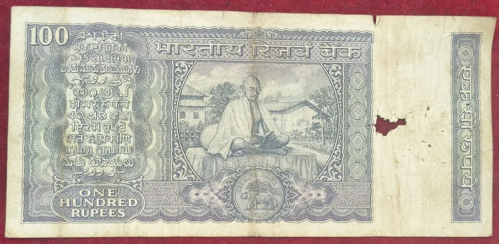 100 Rupees White Patti Governor L.K JHA Rare Note