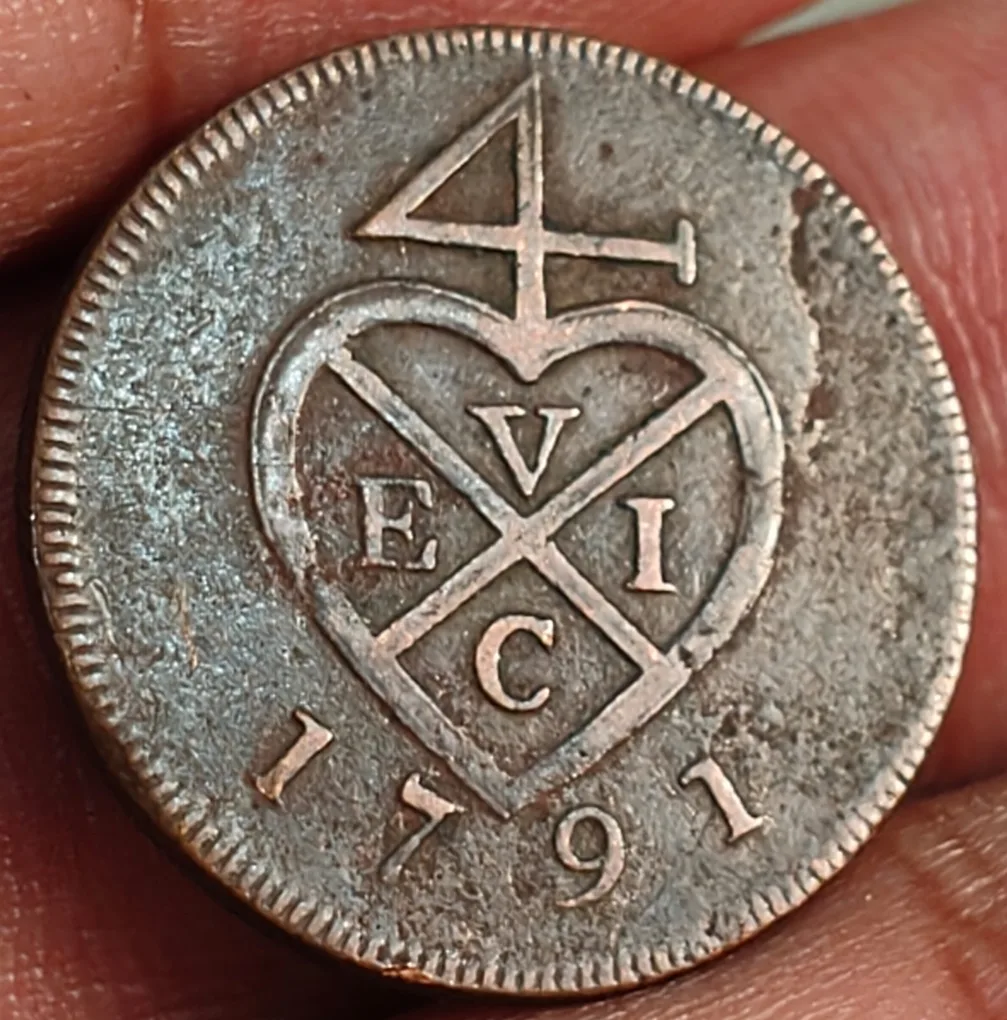 Bombay Presidency British India 1791. ½ Paisa (1⁄128) Value Weight. Weight 3.23 g rare coin # A-444