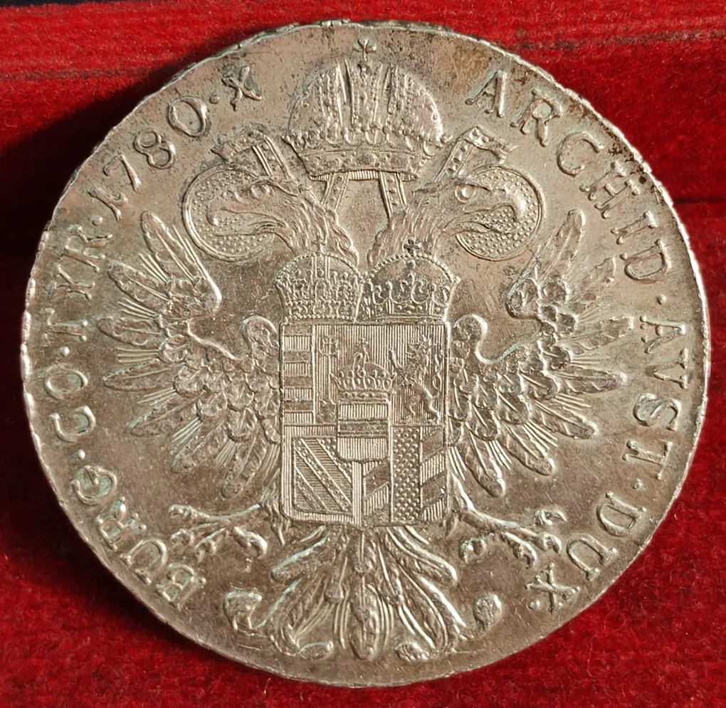 Austrian Empire 1 Thaler - Maria Theresia Posthumous 1780 Silver Weight 28.0668 g Extermaly rare coin #A-446