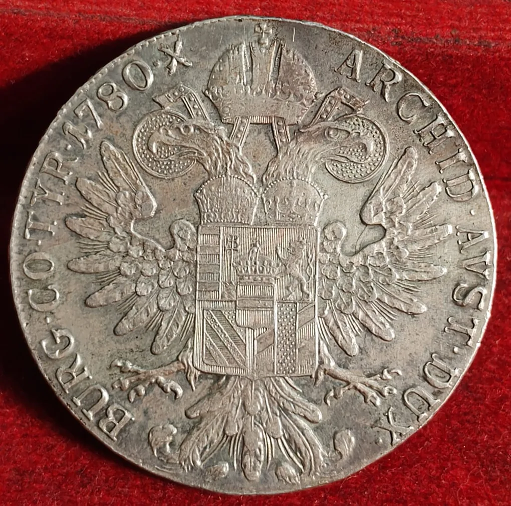 Austrian Empire 1 Thaler - Maria Theresia Posthumous 1780 Silver Weight 28.0668 g Extermaly rare coin #A-447