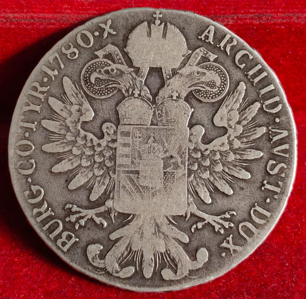 Austrian Empire 1 Thaler - Maria Theresia Posthumous 1780 Silver Weight 28.0668 g Extermaly rare coin #A-448