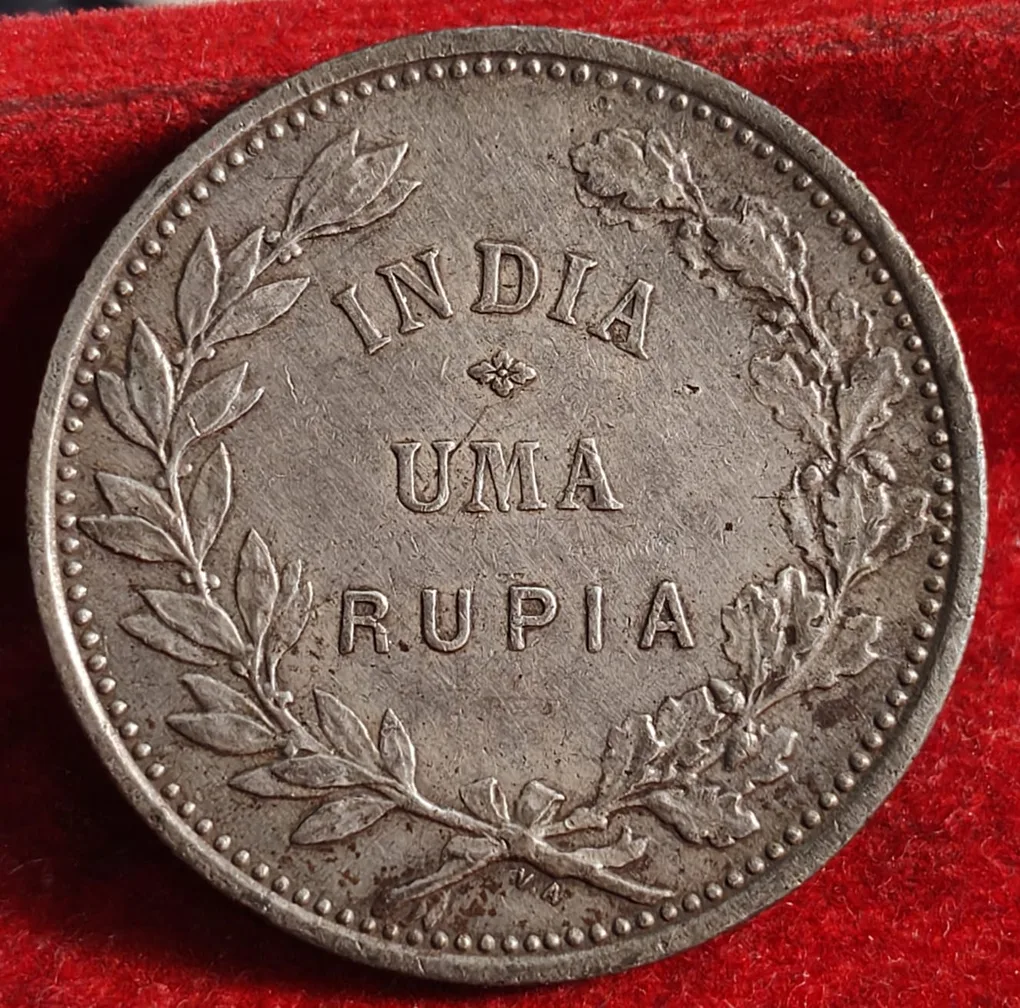 India, Portuguese 1912 1 Rupia - Republic Lisboa mint Silver (.917) Weight 11.66 g Extermaly rare coin # A-456