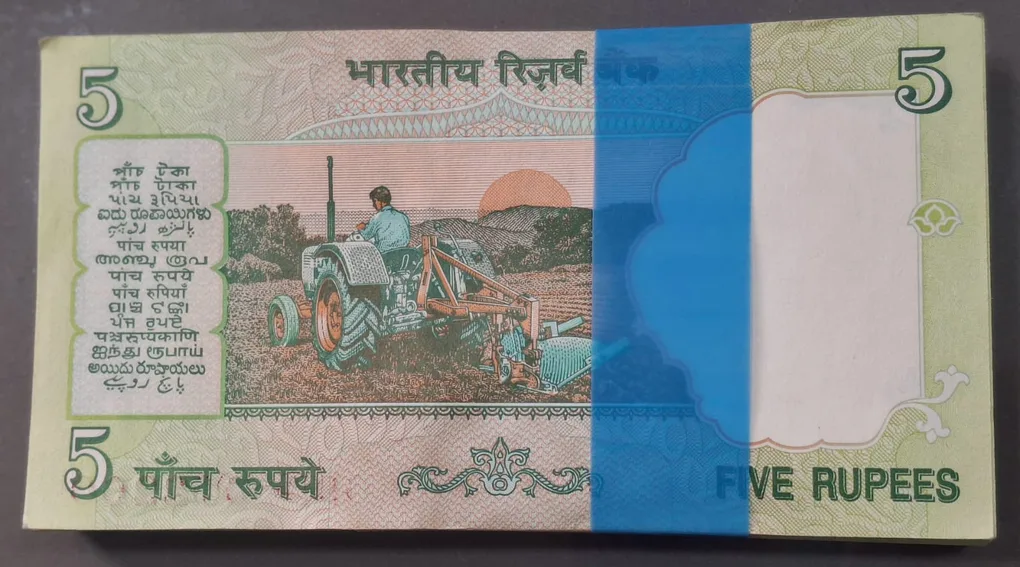 5 Rupees Gandhi Governor Y.b.reddy Rare Serial Packet