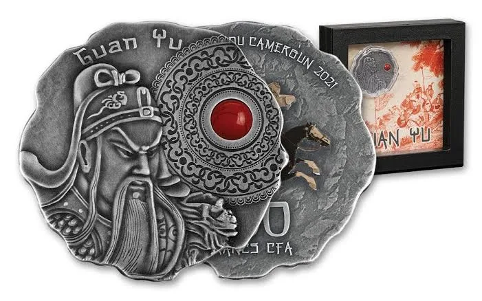 Cameroon 500 Francs Guan Yu 2021 silver proof set Rare Beautiful Set