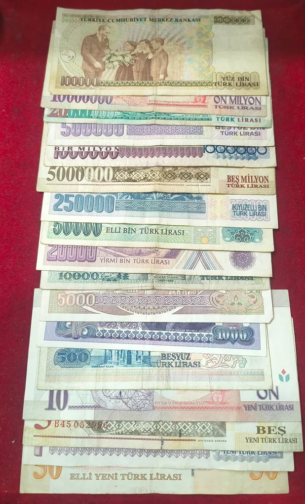 17 different Turkey all different denomination rare ( 17 note set)