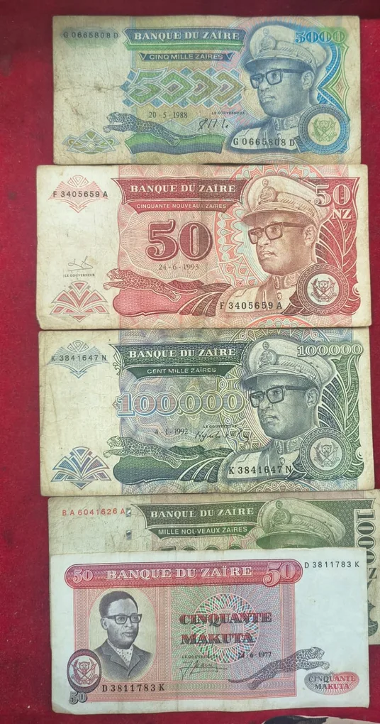 zaire 21 different all different denomination rare set