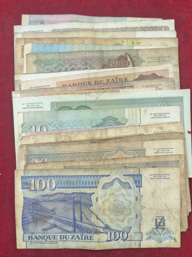 zaire 21 different all different denomination rare set