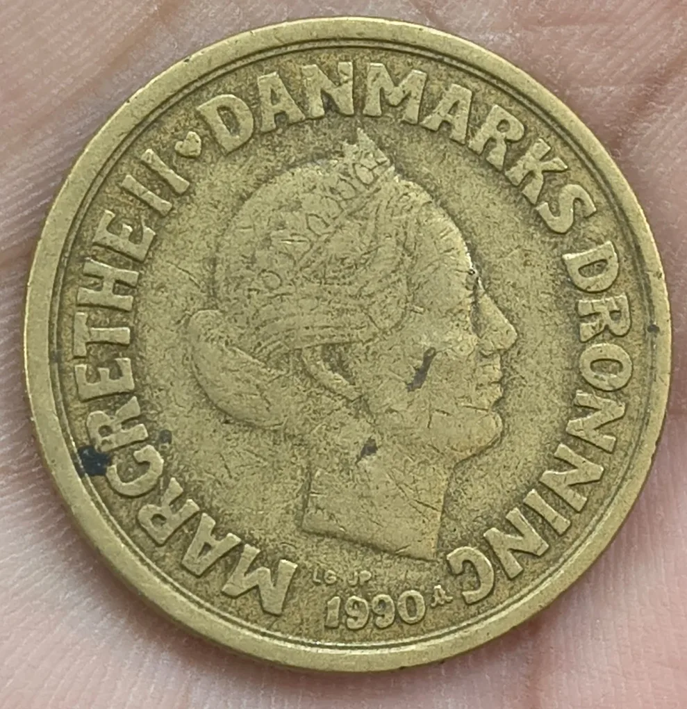 Danemark 20 kroner 1990 Rare Coin # A-470