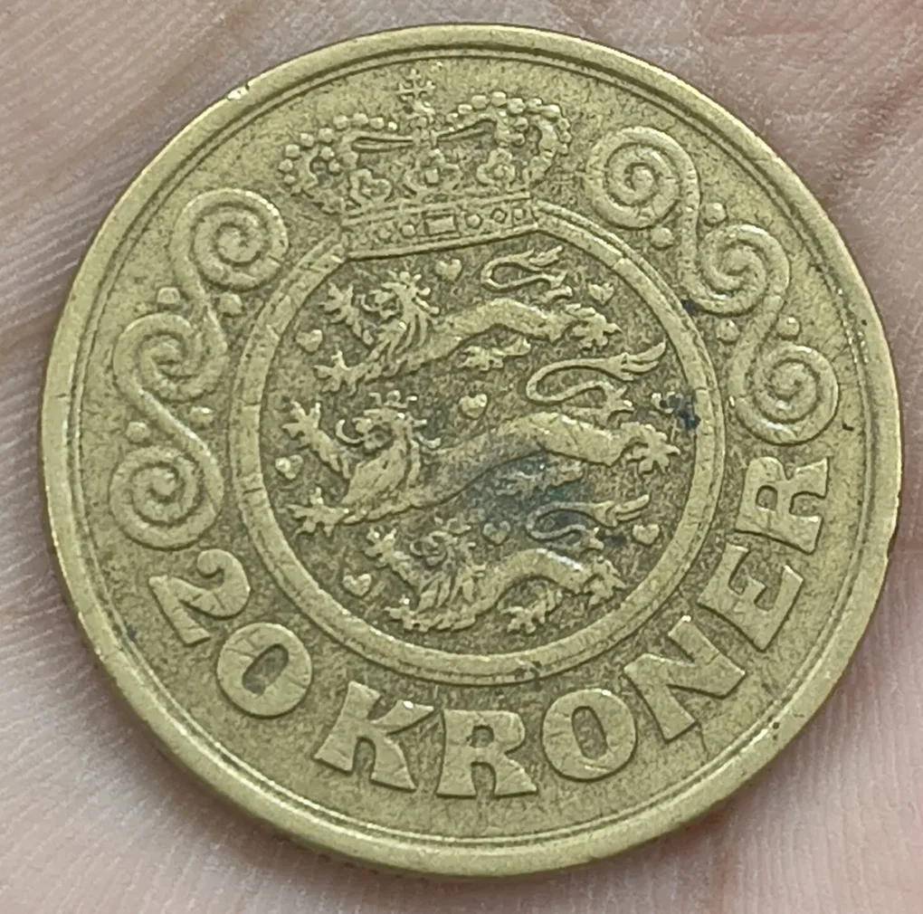 Danemark 20 kroner 1990 Rare Coin # A-470