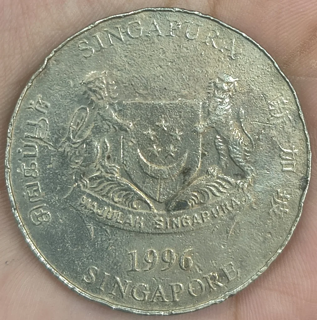1996 Singapore 10 Dollars Year of the Rat; Silver Piedfort Rare Coin # A-472