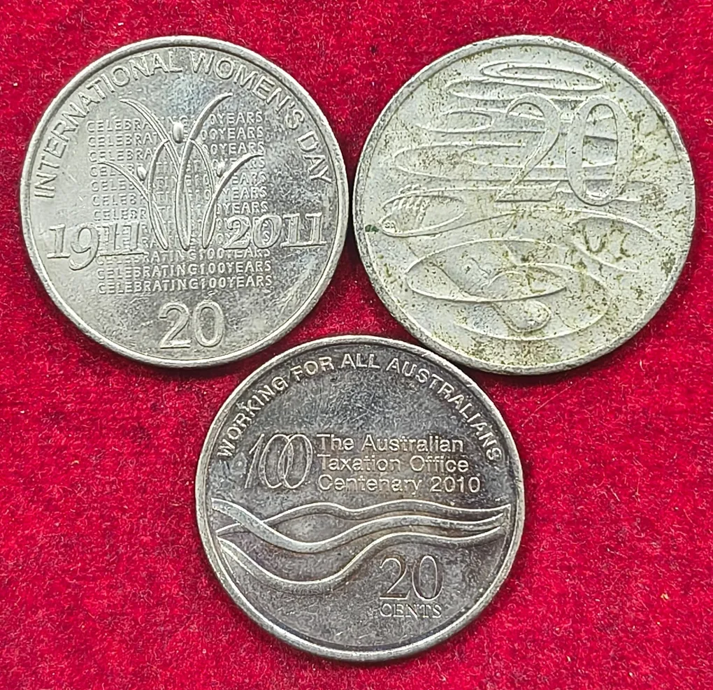Australia 20 Cents Rare 3 Different Commemorative ( 3 PCS Set) # A- 494