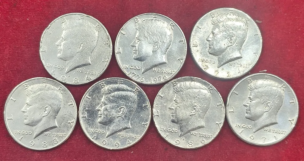 7 Different Date America 1/2 Dollar Kennedy Rare Set # A-502