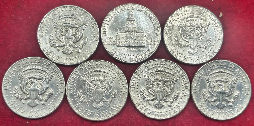 7 Different Date America 1/2 Dollar Kennedy Rare Set # A-502