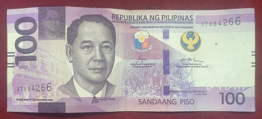 Philippines 100 Piso Rare Note # B-2