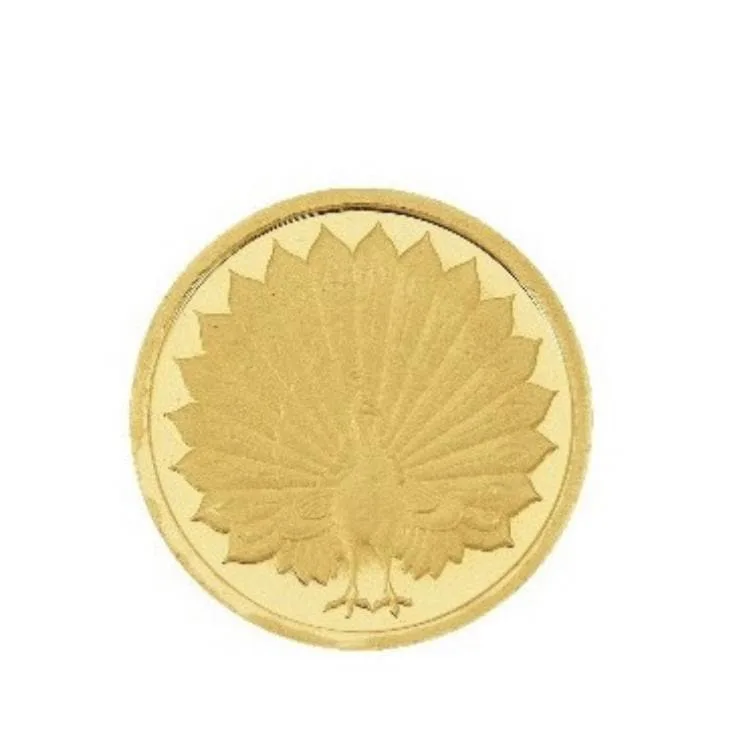 8 Gram 999 Pure Gold Peacock series Issue India Gov Mint Mumbai Edition Discontinued Issue The only piece Known