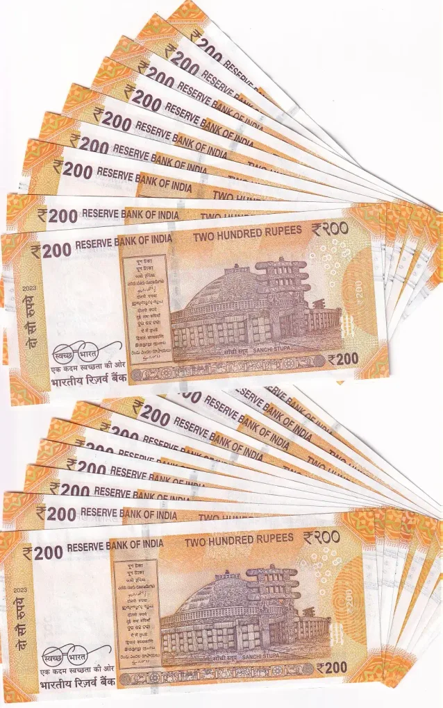 India 200 Rupees 19 Super Unc Fancy Number Set Ex Rare