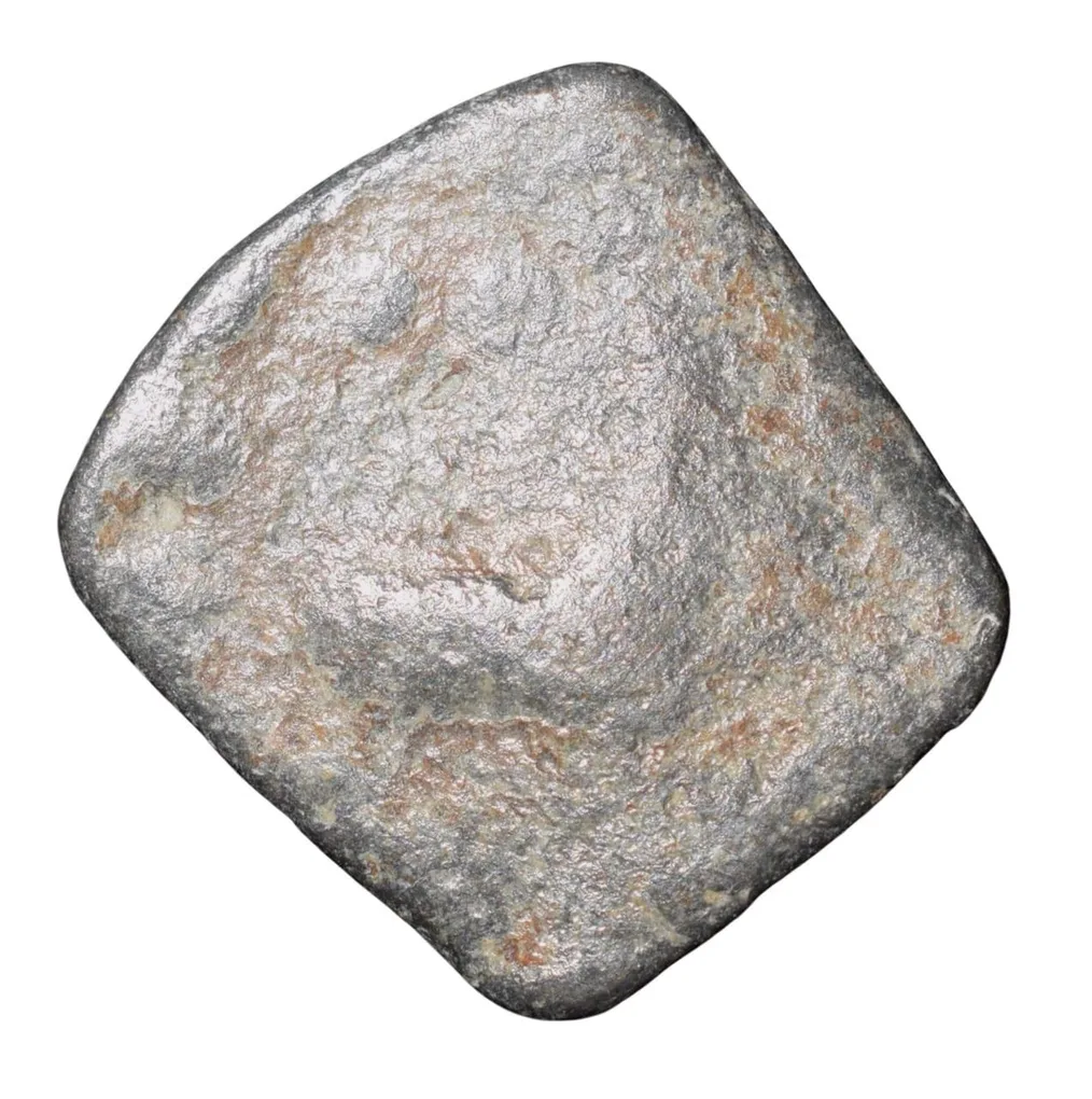 Lead Coin of Western Kshatrapa - Rudrasena III? (3rd Cen. AD) with Bull facing right/3-Arched Hill & Sun Rare