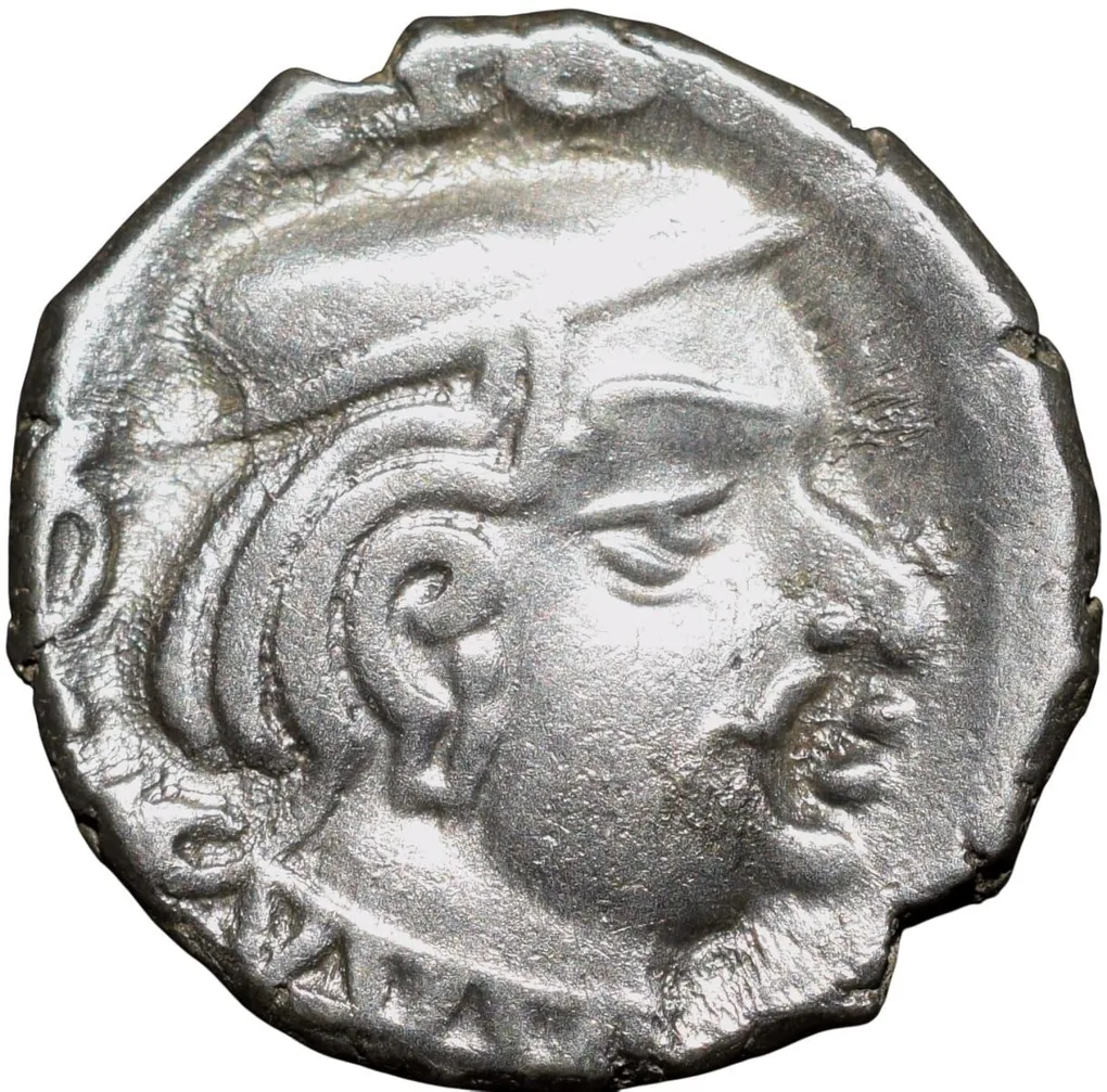 Silver Drachma of Bhatradaman(AD 282-95) of Western Kshatrapas Beautiful Grade