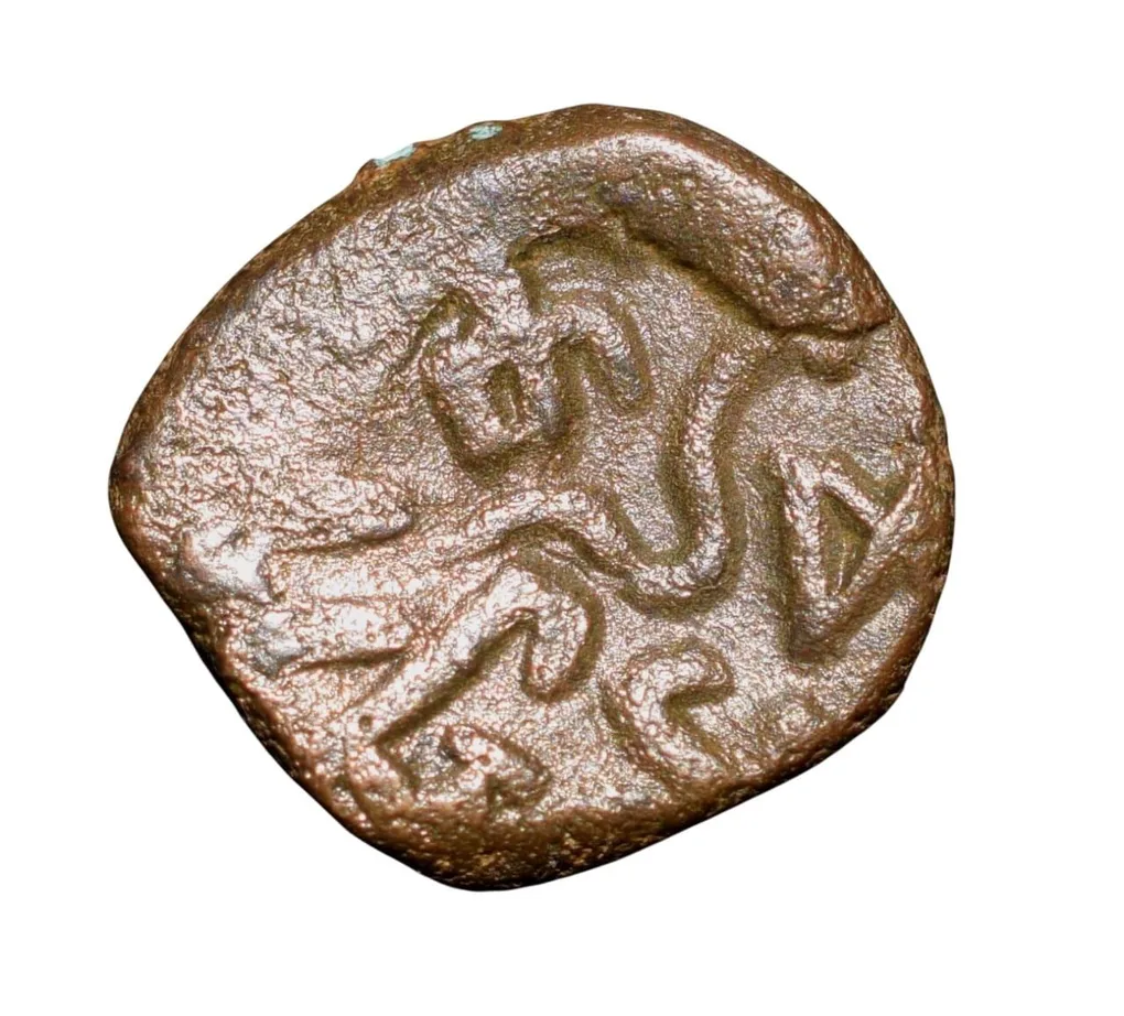 Copper Kakani of Ganapati Naga(c. 3rd Cen. AD) of Nagas Dynasty from Padmavati Bull Type