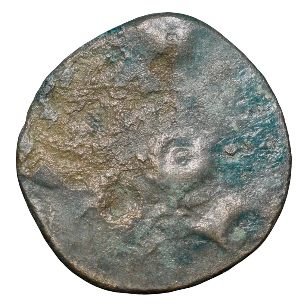 Potin Coin of Satakarni (1st Cen.BC) of Satavahana Dynasty Elephant Type Banavasi Region