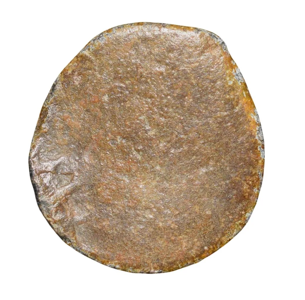 Lead Coin of Vakataka Series (5th - 7th Cen. AD) with Shivalinga or Hill on Stand/Box Headed Brahmi(off Flan) Inscription