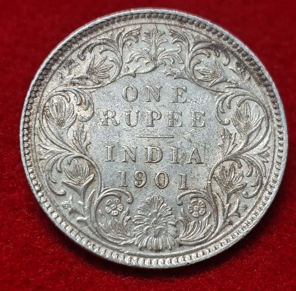 Rare 1 Rupee 1901 Victoria Empress
