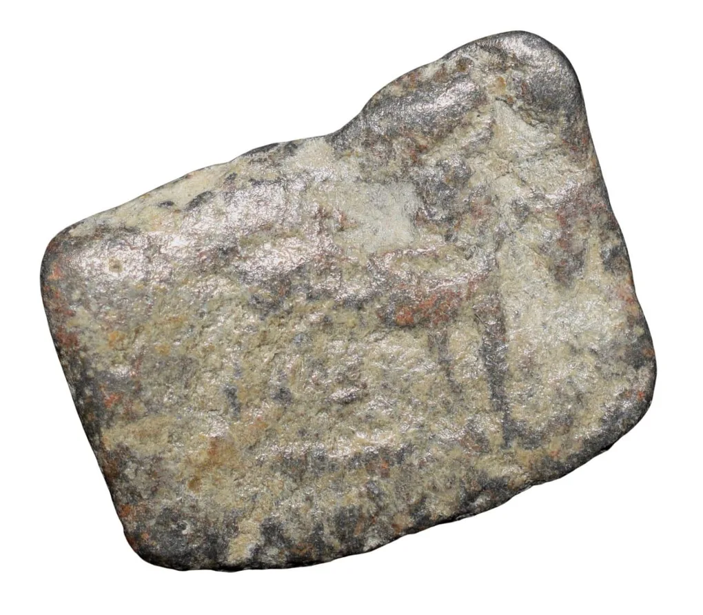 Lead Coin of Western Kshatrapa - Rudrasena III? (3rd Cen. AD) with Bull/3-Arched Hill Rare