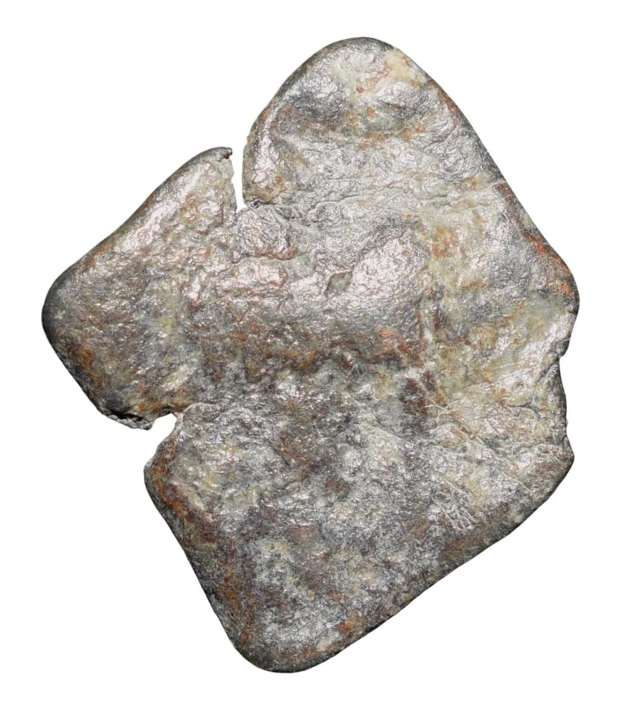 Lead Coin of Western Kshatrapa - Rudrasena III? (3rd Cen. AD) with Bull/3-Arched Hill Rare