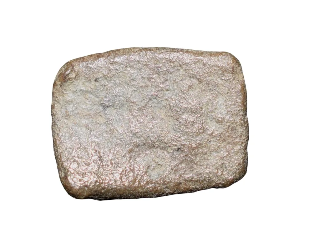 Lead Coin of Western Kshatrapa - Rudrasena III? (3rd Cen. AD) with Bull facing Right/3-Arched Hill Rare