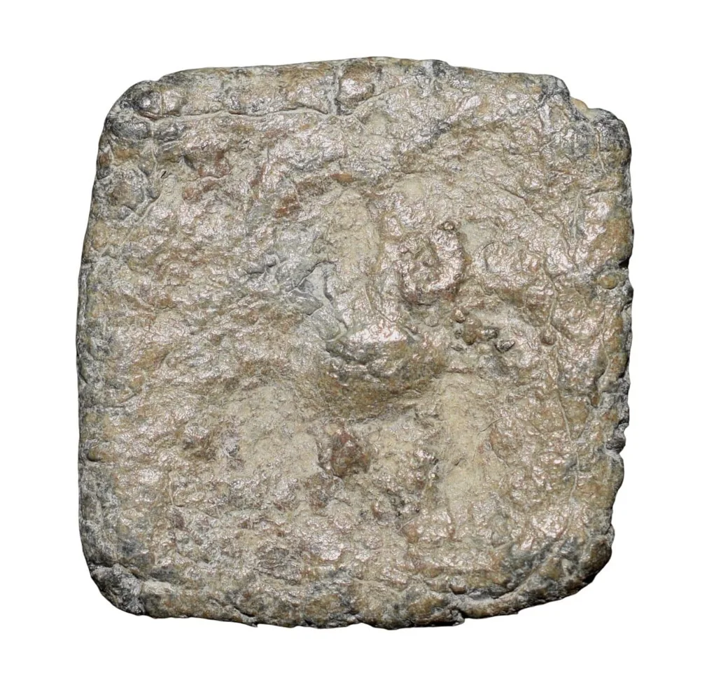 Lead Coin of Gupta Dynasty (4th - 5th Cen. AD) with Garuda Facing