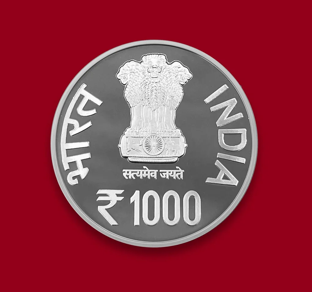 1000 Years of Naval Expedition of Emperor Rajendra Chola – I (40 Gram Silver ) Denomination of ₹ 1000 Proof -Folder Packing