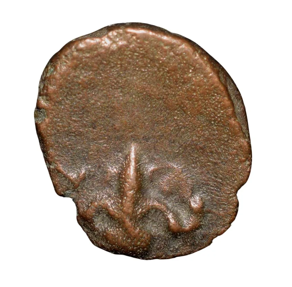 Copper Coin of Madurai Nayakas (16th - 17th Cen. AD) with Lord Ganesha Facing K.Ganesh 5.88