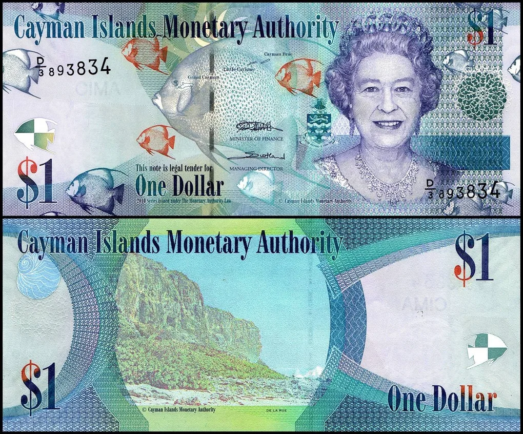 Cayman Islands 1 Dollar World Banknote 2010 P38c UNC Unique and Rare
