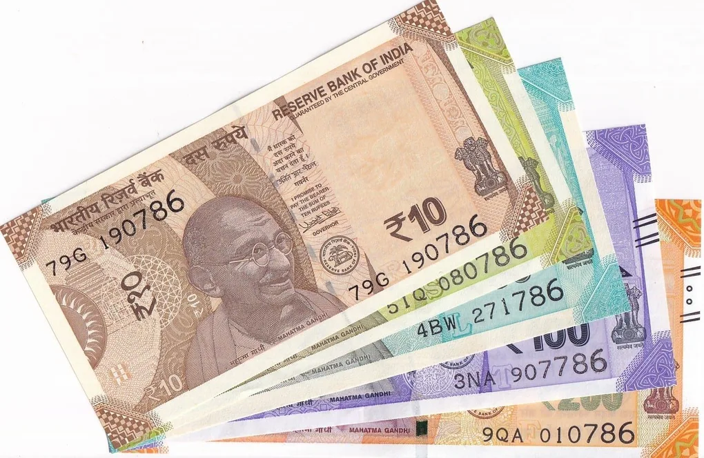 New Series 786 Ending 10 to 200 Rupees Five Notes Set Unc
