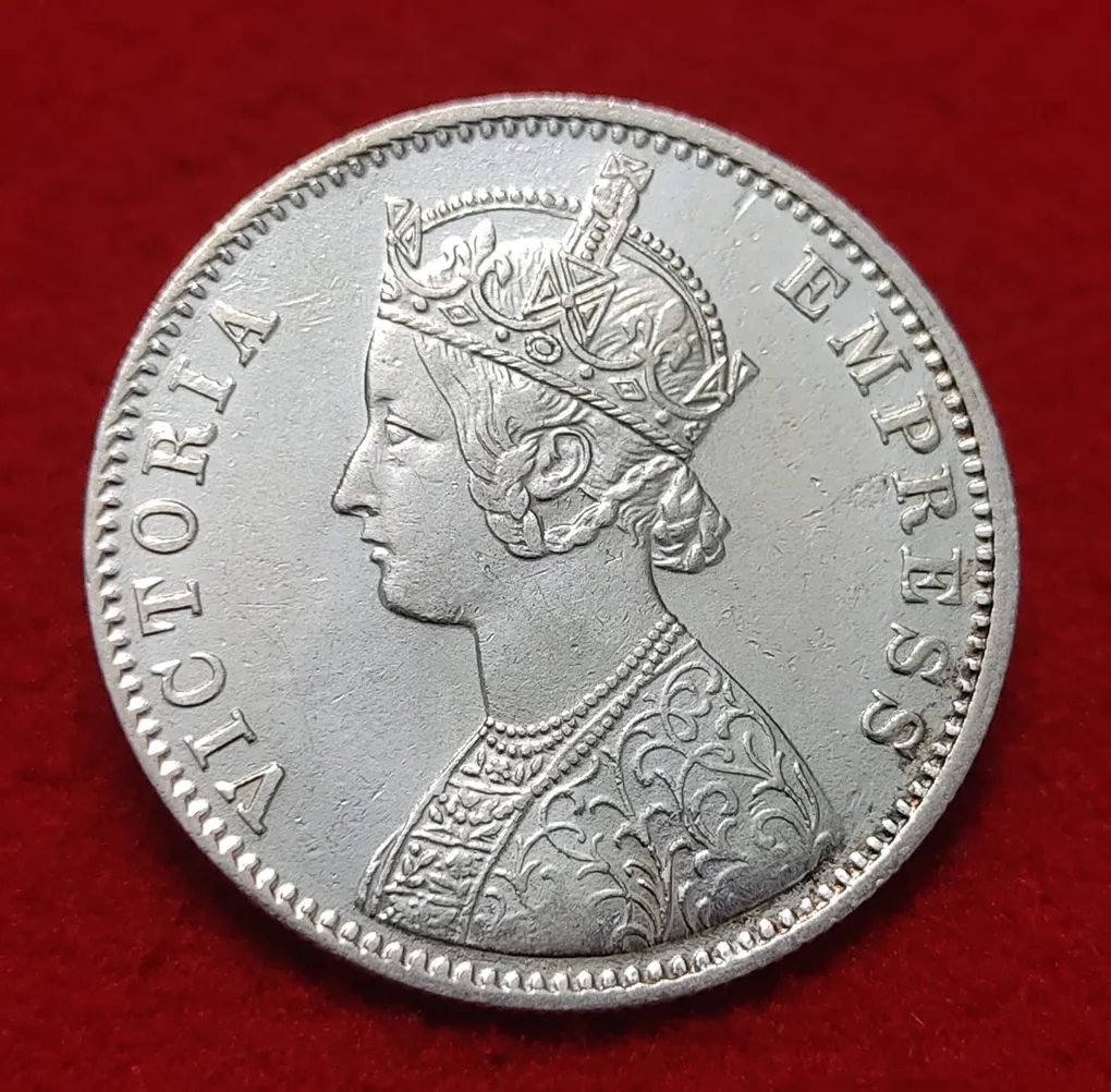 One Rupee Silver Coin Victoria Empress 1901 Calcutta Mint