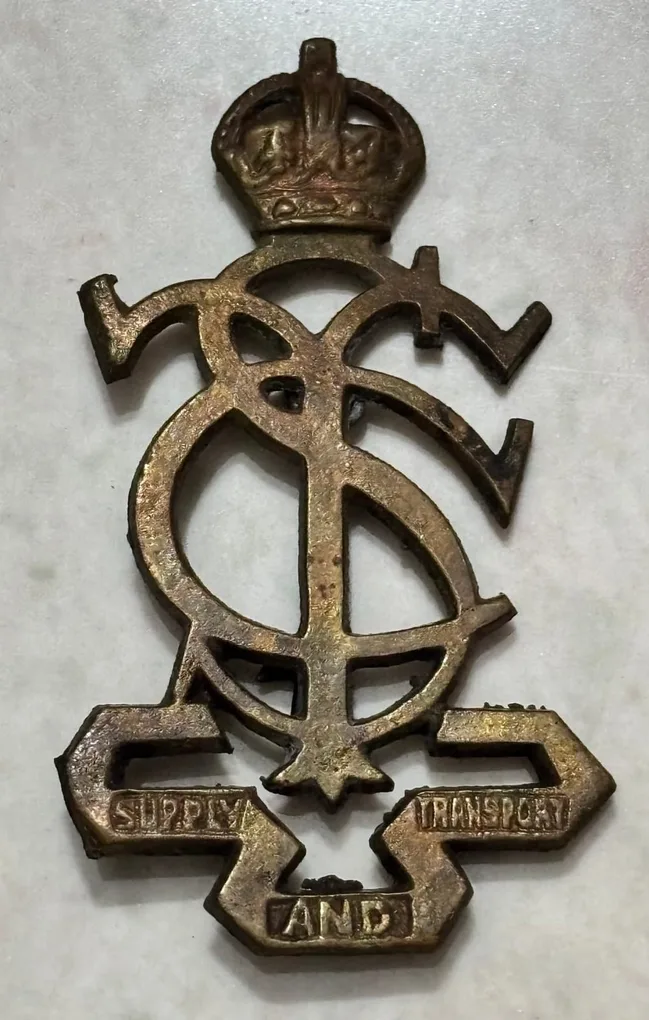 WW2 Indian cap badge transport supply