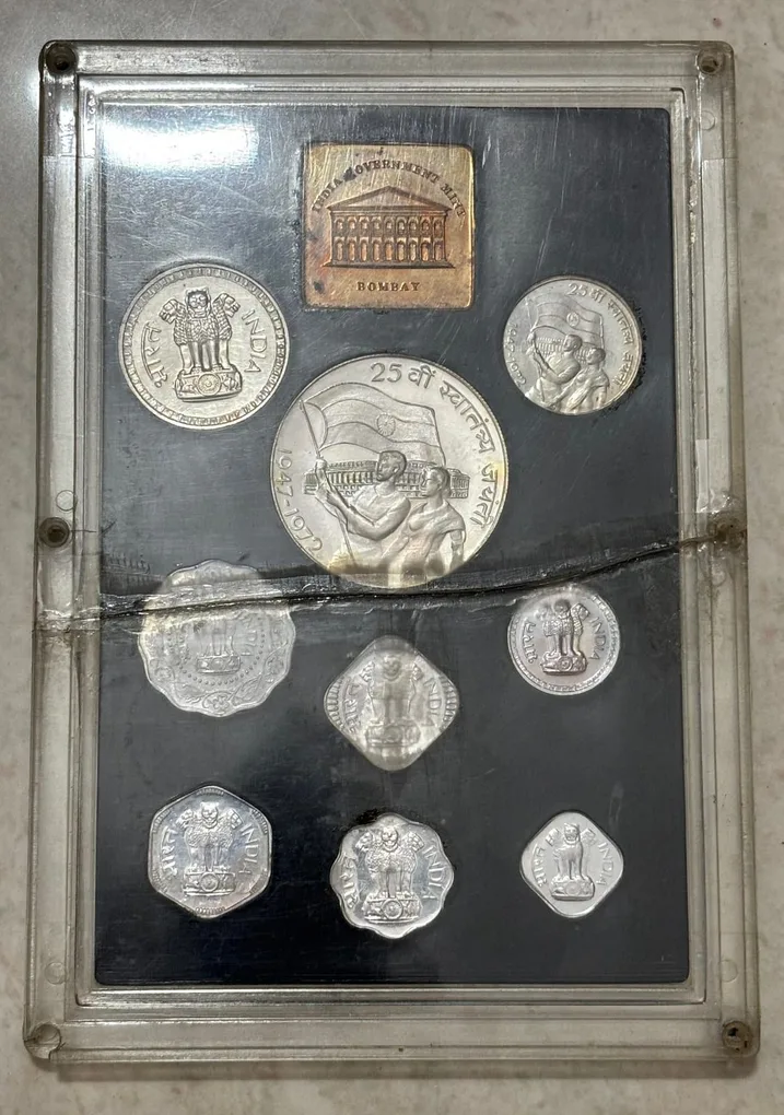 Rare 1972 Proof Set Broken Glass and Damage Cover with COA